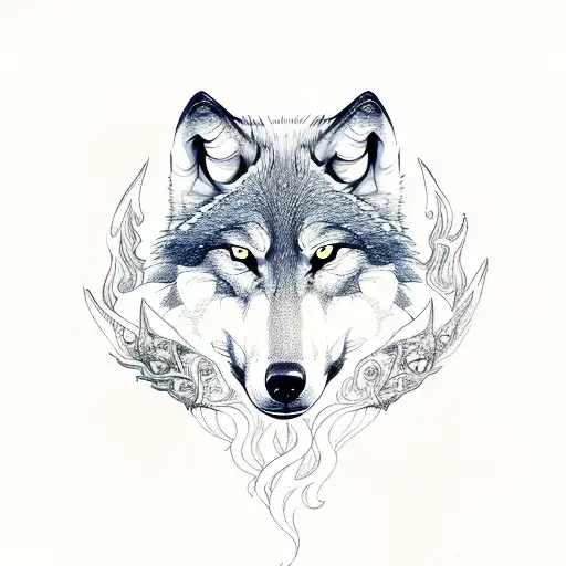 Wolf With Flaming Claws