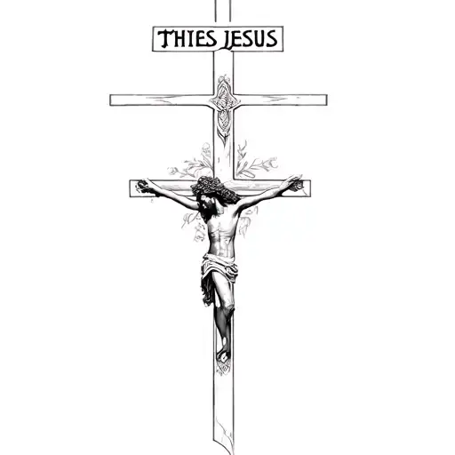 A Cross With The Word Jesus