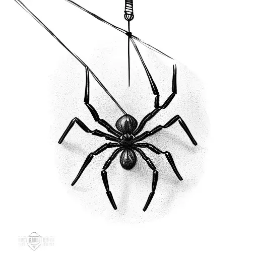 Spider Hangs From Cross