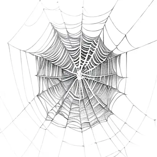 Spider Web And Spider Underneeth