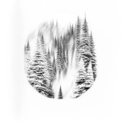 Milky Way Galaxy In A Forest