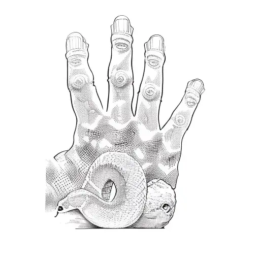 A Snake On A Person's Hand