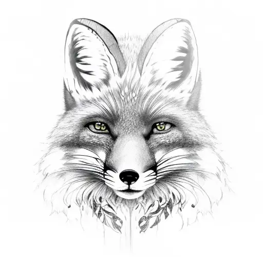 Full Fox Comming Out Of His Den