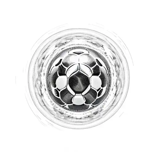 A Soccer Ball Surrounded By A Swirling Vortex Of Energy