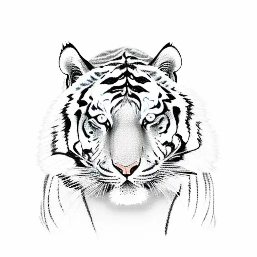 Side View Tiger With Stripes That Say Mum