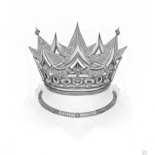 A Crown Made Of Aster Flowers And Diamond Accents