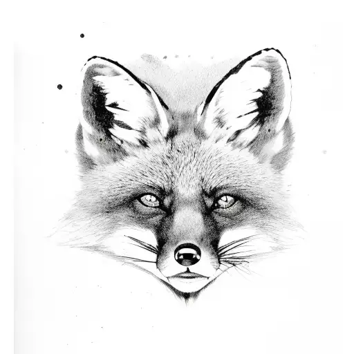 Black And Red Fox Wraped Around A Foot