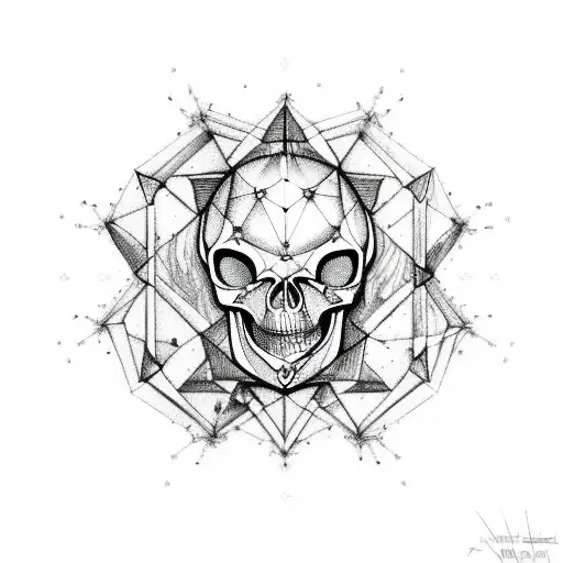 A Constellation Of Capricorn And Aquarius Merging Into A Demonic Skull