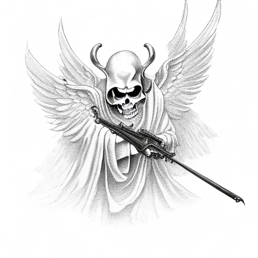 Grim Reaper With Angels