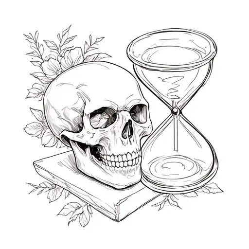 Skull And Hour Glass Memorial