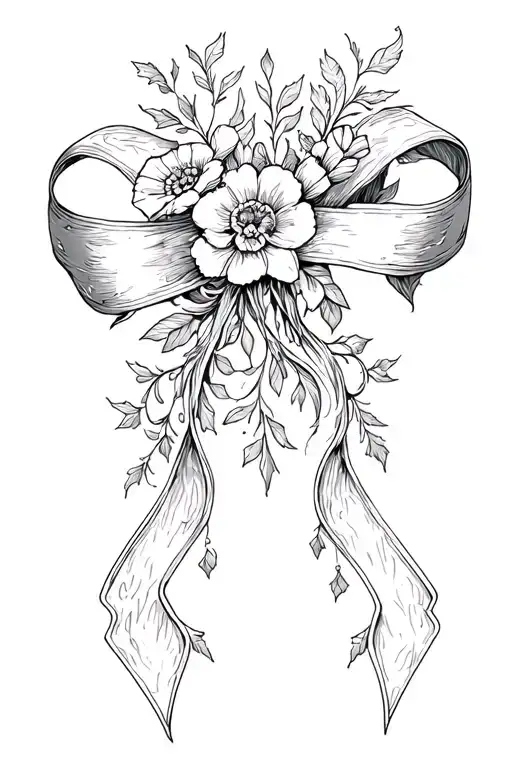 Witch's Bow With Floral Motifs