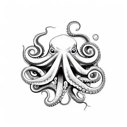 Octopus With Red And Green For Inside Of Bicept