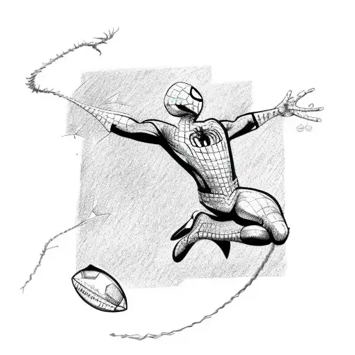 Spiderman Playing Football