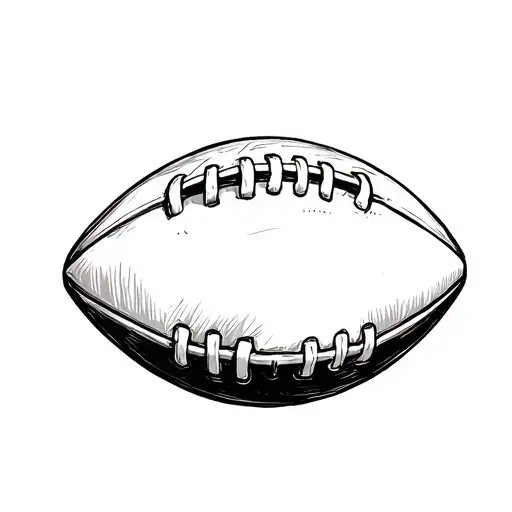 Tattoo Sketch Football Crossed Into One Whole With A Sheet Of Hemp