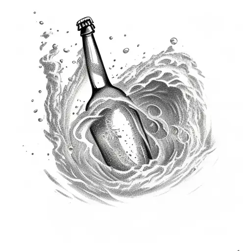 Beer Bottle With A Tornado Inside It And The Logo With The Date 22Nd January 2023