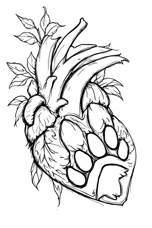 Heart And Dog Paw