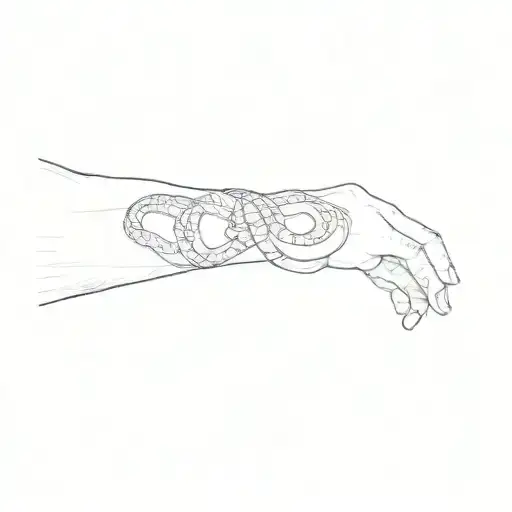 A Tattoo Of A Snake On A Person's Foot