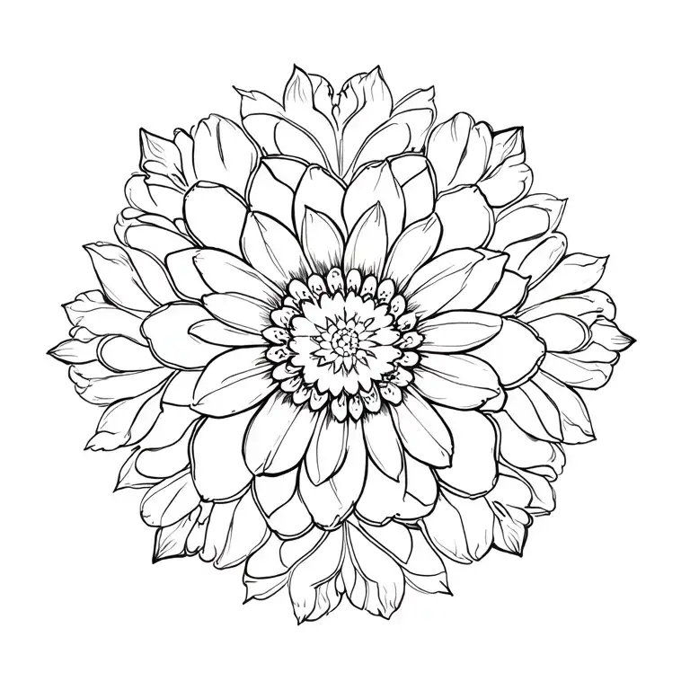 Mandala Flower Surrounded By Baroq Ornement Floral