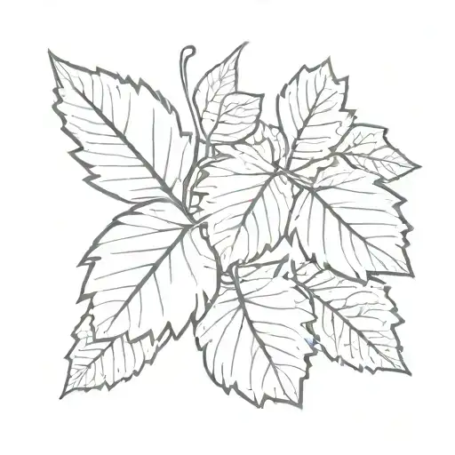 Small Heart Shape And Grape Leaf