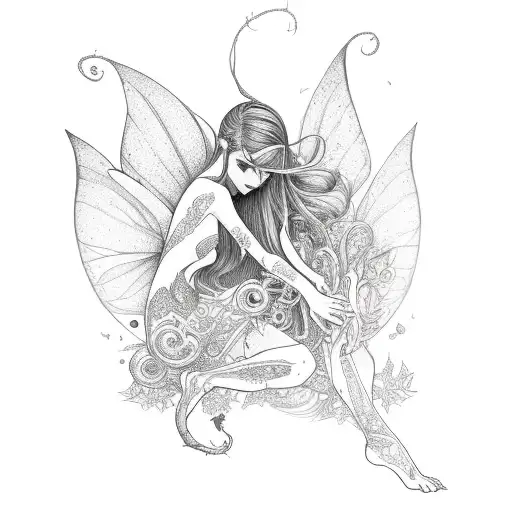 Rise Vine With Fairies Leg Sleeve