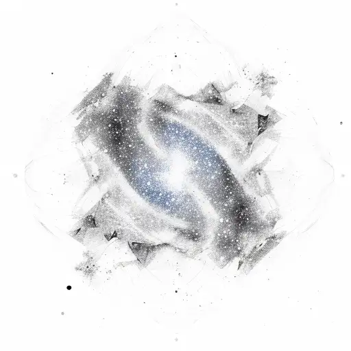 An Abstract Representation Of The Night Sky Filled With Stars And Constellations