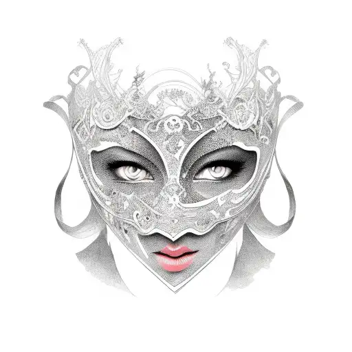 Female Taking Of Mask