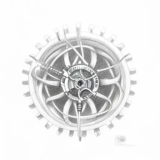 An Infinity Symbol Intertwined With Coffee Beans And Gears