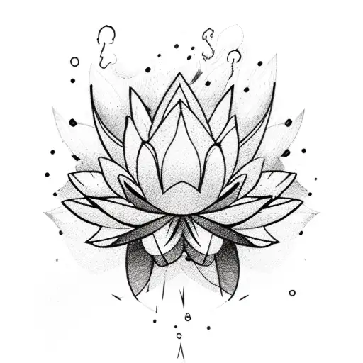 A Lotus Flower With Lightning Bolts Emanating From Its Petals