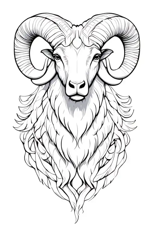 Ram Intertwined Symbolizing The Client's