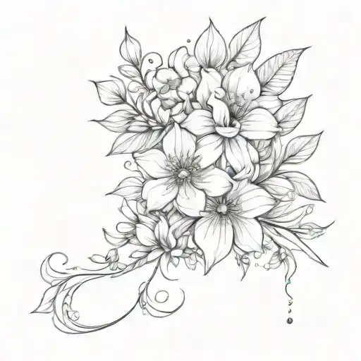 Floral Unique Tattoo Design