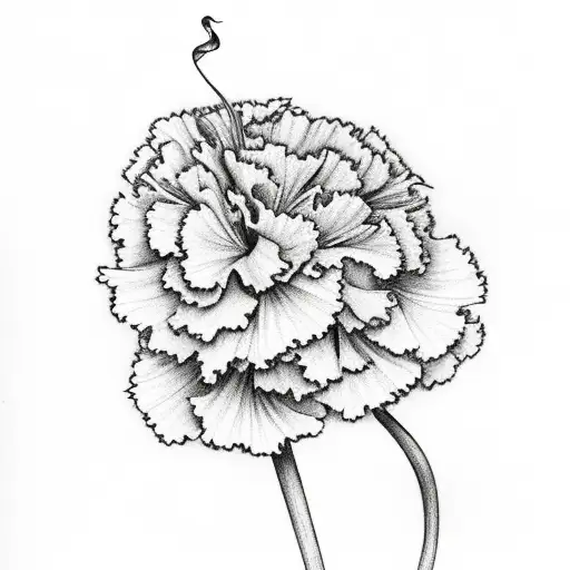 Carnation With Angel Above