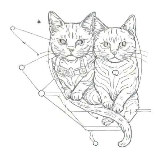 Two Cats In A Space