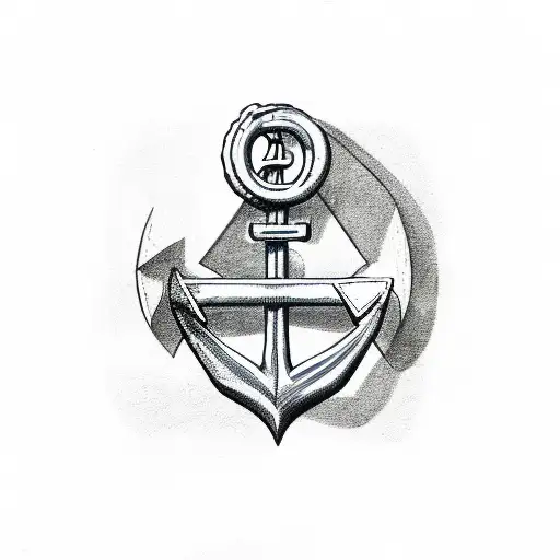 Letter A With Anchor