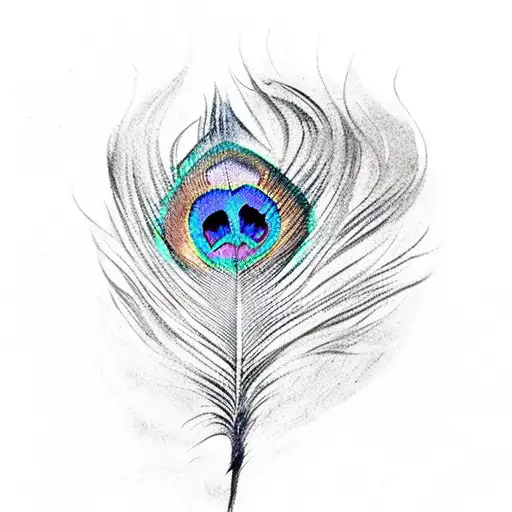 Peacock Feather Made Out Of Stars