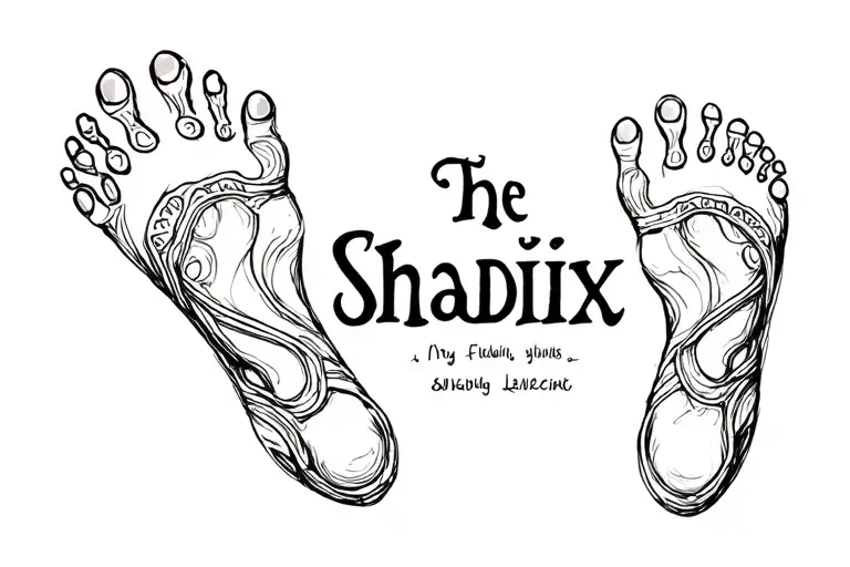 The Name Shadixx With Baby Foot Prints