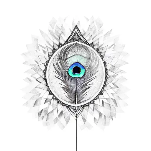 Stars And Peacock Feather