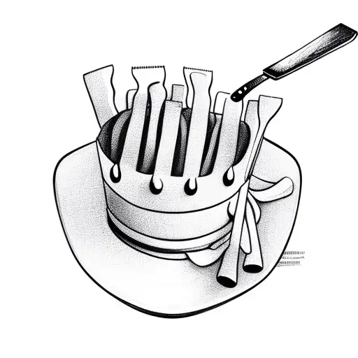 Pasta In Shape Of Chef Hat With Fork