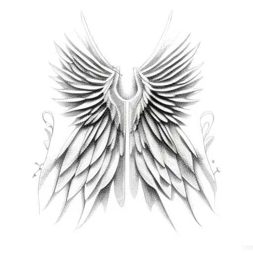 Scientific Symbols Forming Angel Wings