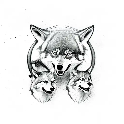 Harley Quinn Playing A Guitar With A Pack Of Wolves In The Background