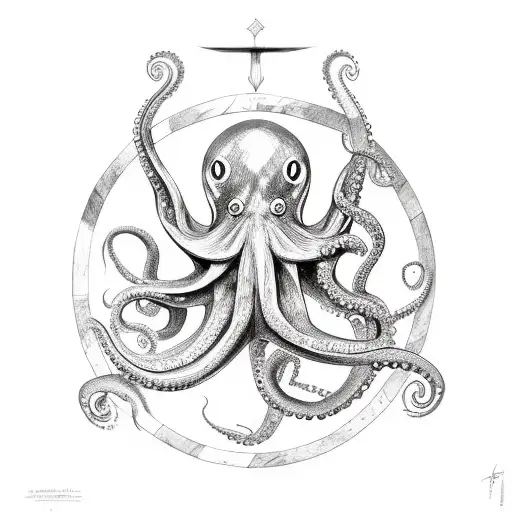 Octopus Holds The Shield Of David