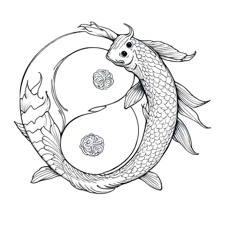 Koi Fish Yin Yang Avatar