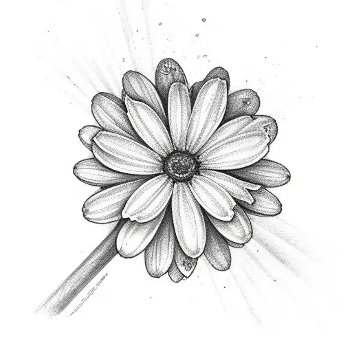 Cherry Blossom And Daisy Flower