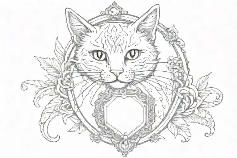 Cat Locket Charm Opened