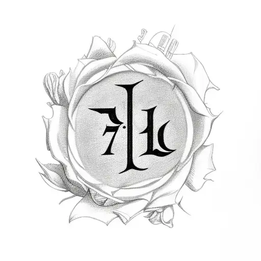 777 In Roman Numerals With A Flower