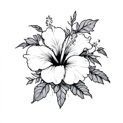 Western And Hibiscus Flowers