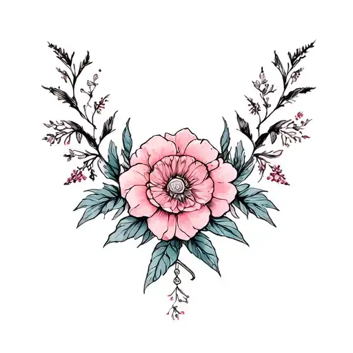 Floral Collarbone Tattoo Feminine But Masculine