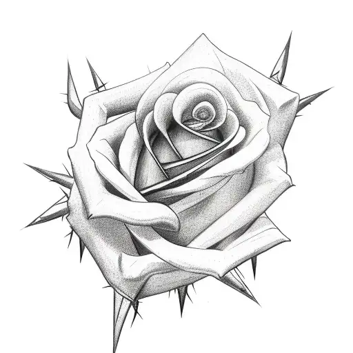 Rose Quarter Sleeve With Thorns Wrapping Around Arm