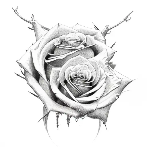 Rose And Thorn Quarter Sleeve