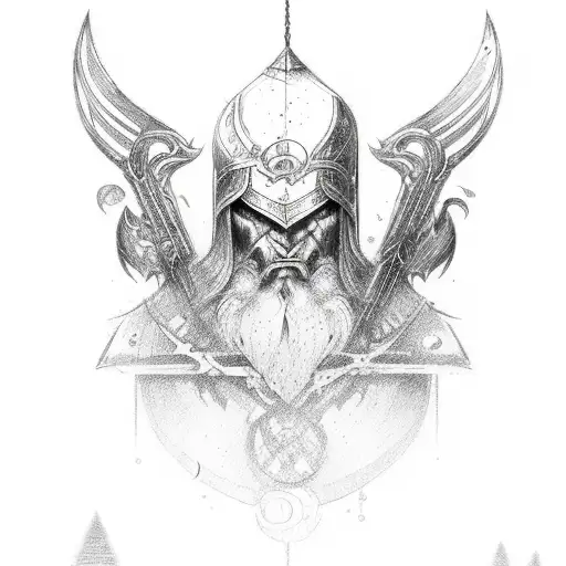 Nordic Runesw In Dark Fantasy Style