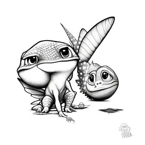 Baby Brachiasaurus With Tinkerbell